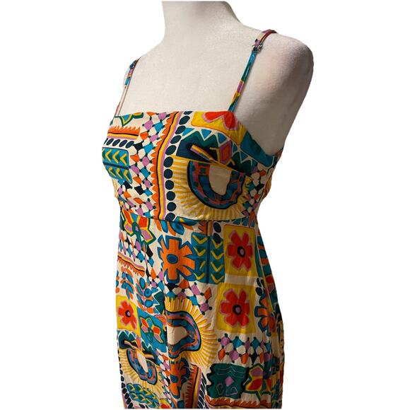 PAPER HEART Anthropologie Vacation Resort Tropical Print Maxi Dress S - Picture 3 of 7